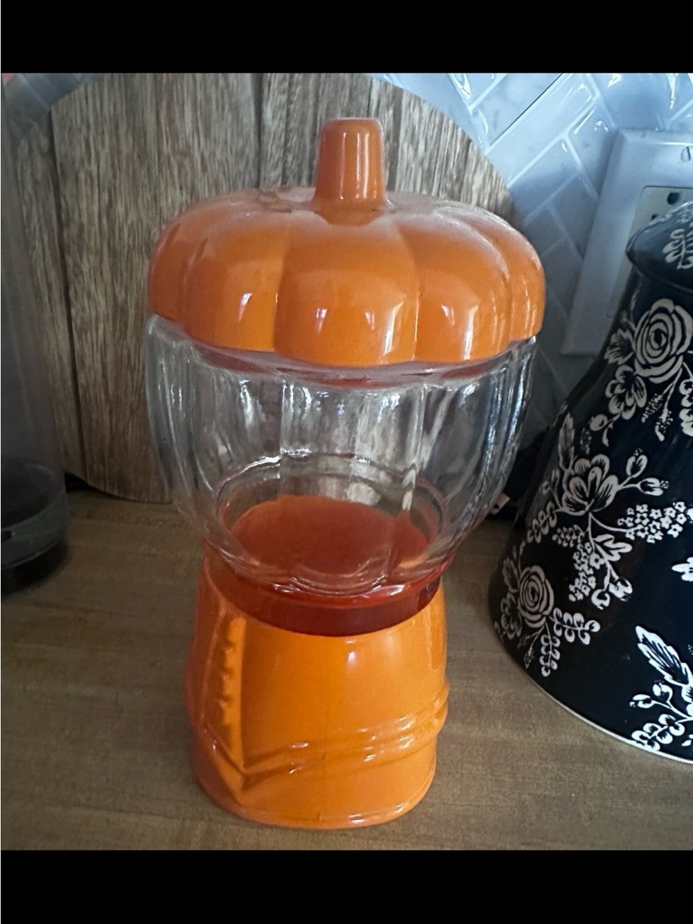 Target Glass Gumball Jar Pumpkin Orange